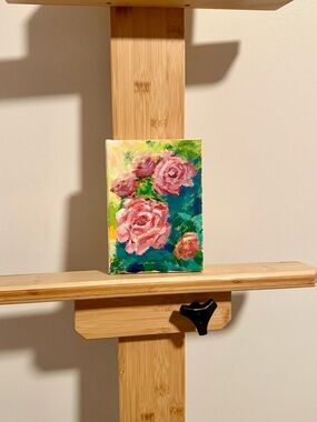Handpainted Floral Acrylic Painting on Canvas - Roses